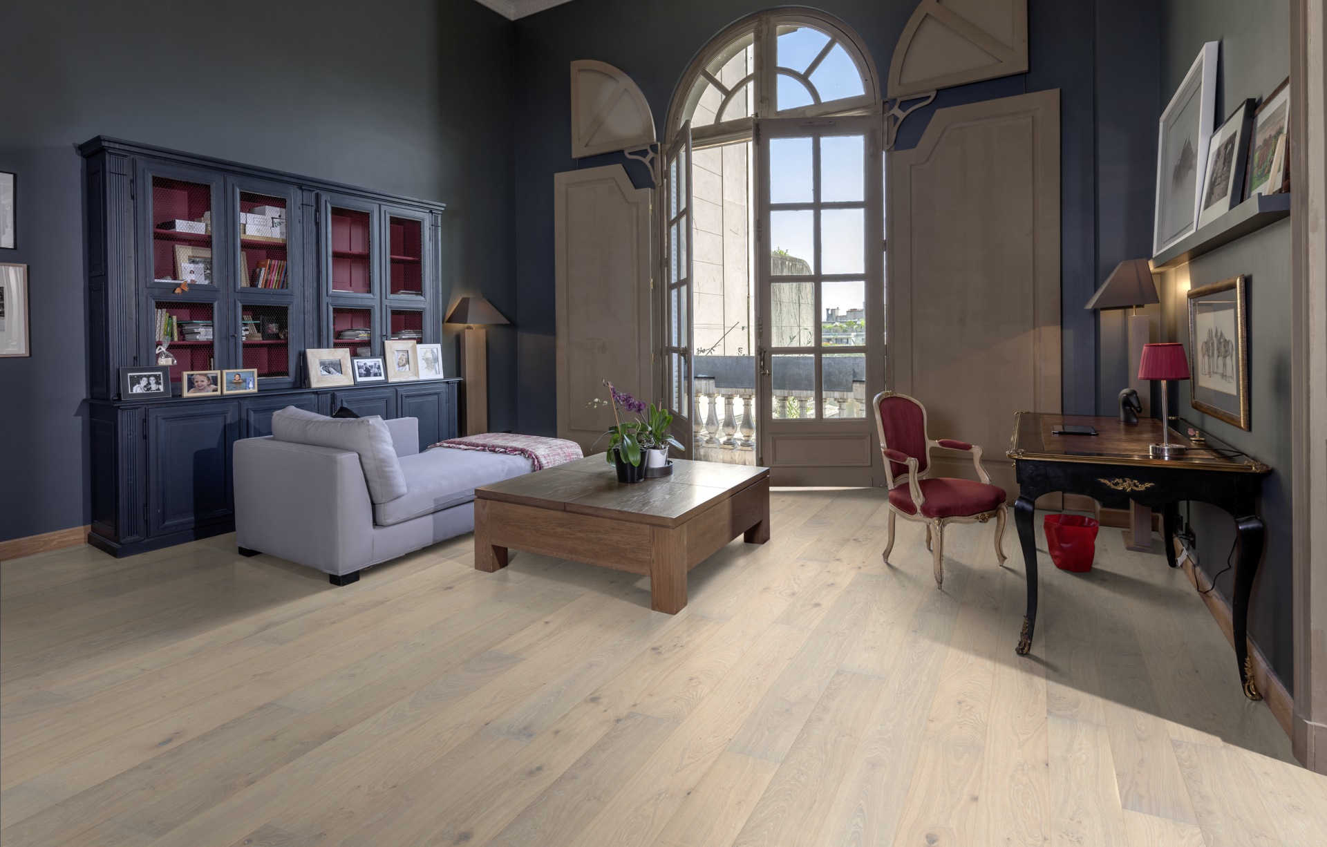 Паркетная доска Kahrs Новая классика Дуб Блонд Nouveau Blonde 151N8AEKP1KW240 Lively 2420×187×15 фото в интерьере